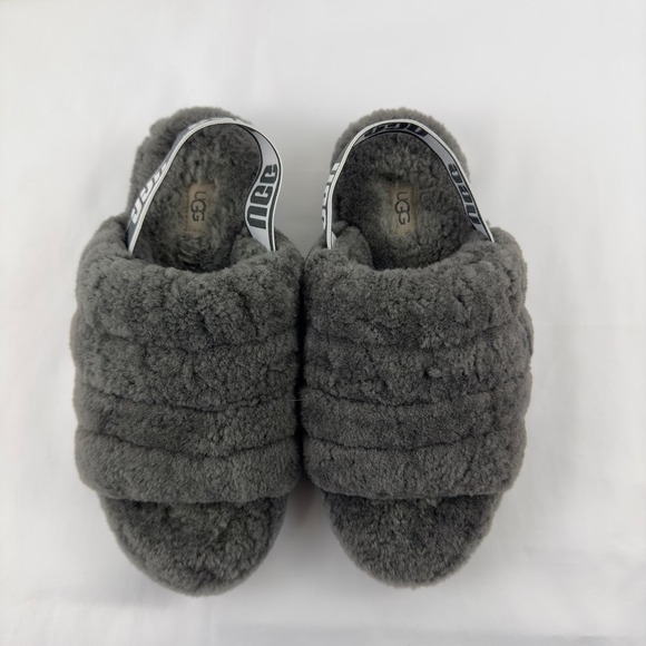 UGG Fluff Yeah gray‎ slippers/slides - Picture 4 of 6